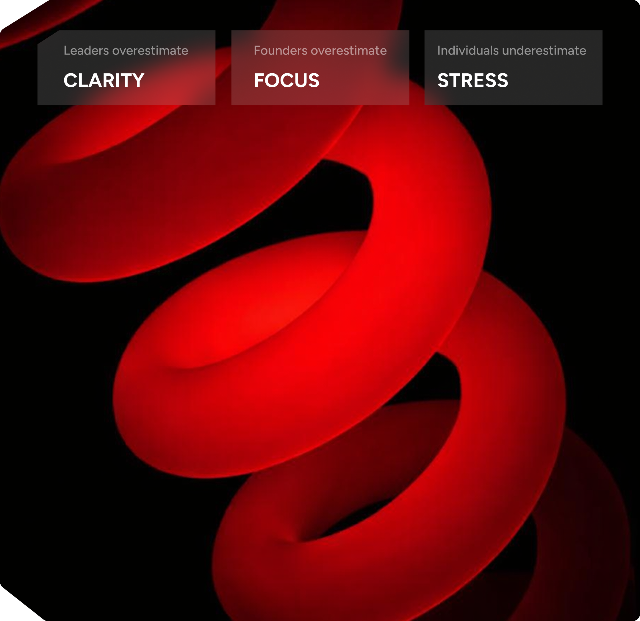 Abstract red spiral representing distorted perception versus signal